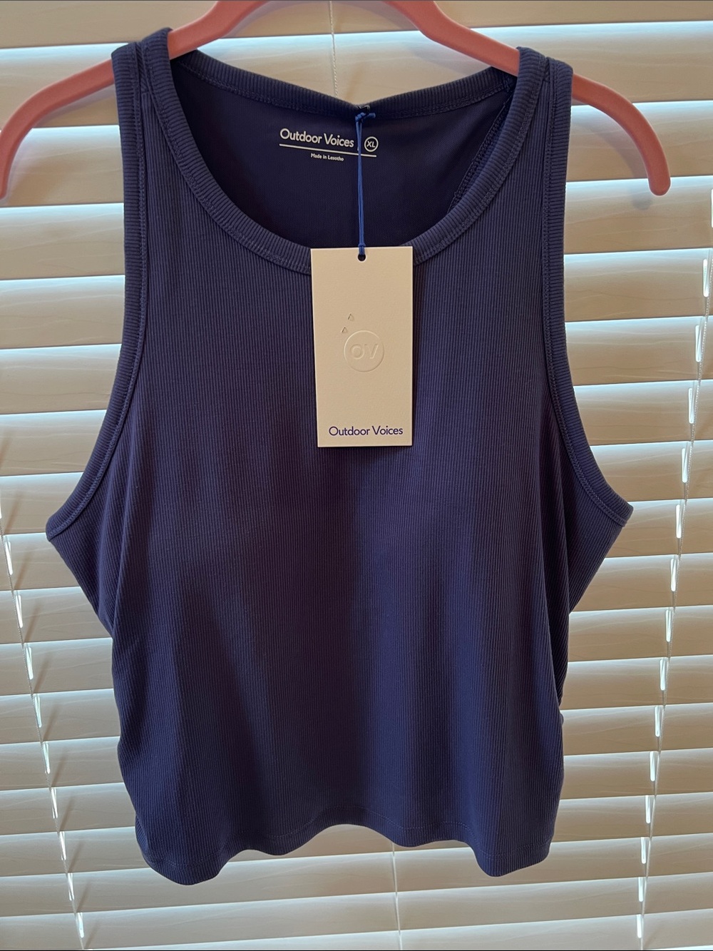 Outdoor Voices Ribbed Tank Top - Deep Navy